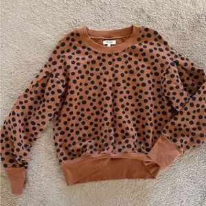 Madewell rust polkadot sweatshirt